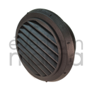 A 90mm black outlet with a 45 degree vent