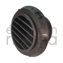 Black Hot Air Outlet, vent has a 90 degree angle. 60mm 